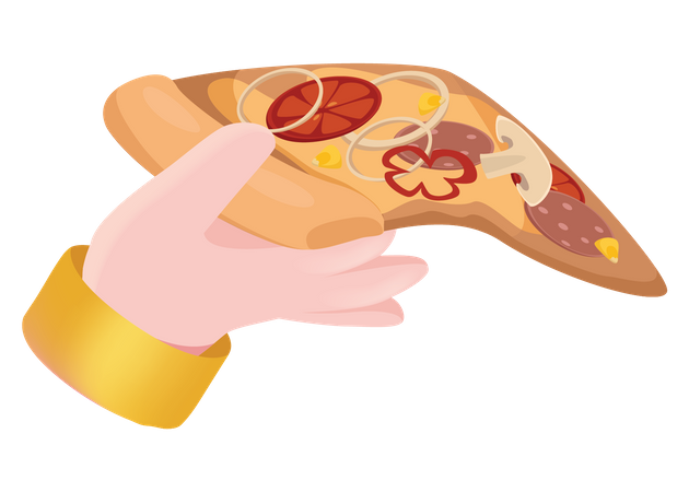 Tranche de pizza  Illustration
