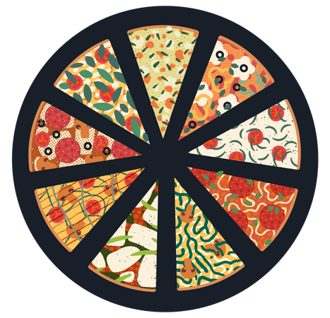 Tranches de pizza  Illustration
