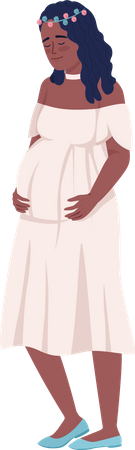 Tranquil pregnant woman Illustration