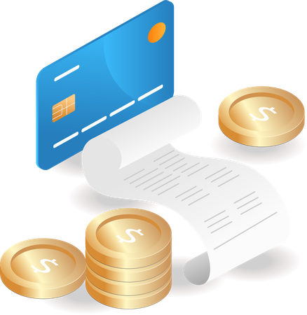 Transação de pagamento em caixa eletrônico  Ilustração