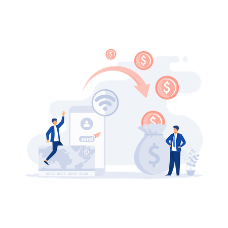 Transacciones financieras  Ilustración