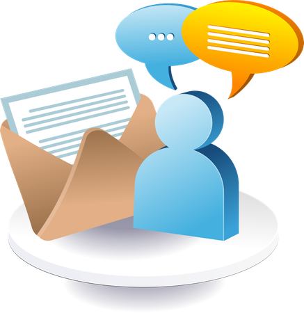 Courriel de communication de transaction  Illustration