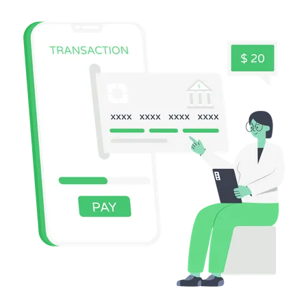 Transaction en ligne  Illustration