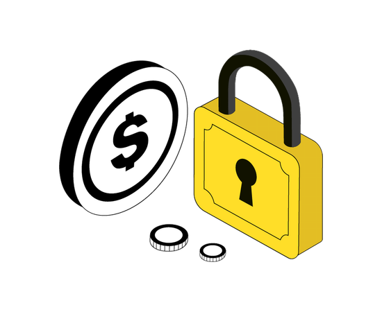 Transaction financière sécurisée  Illustration
