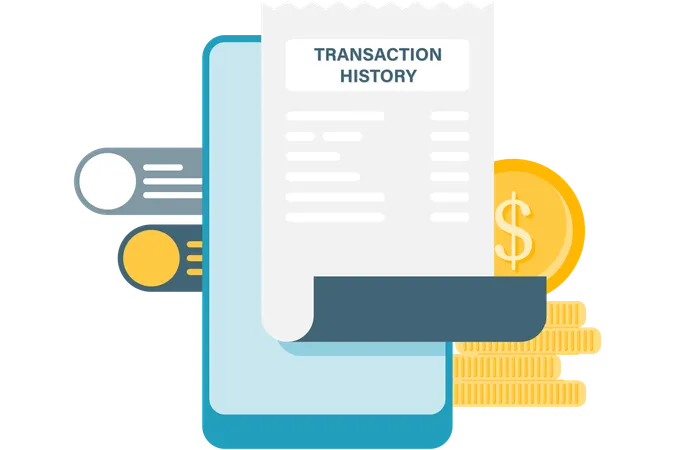 Transaction history  Illustration