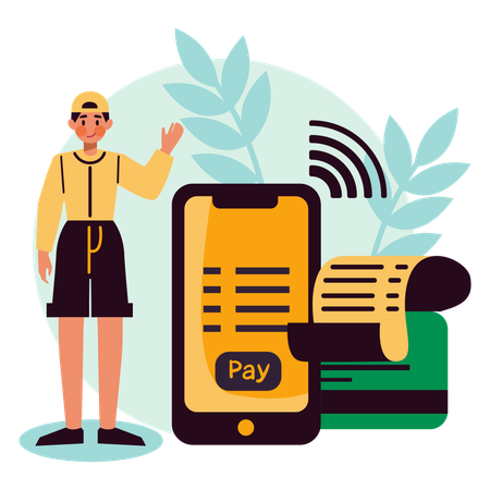 Transaction online payment  Illustration