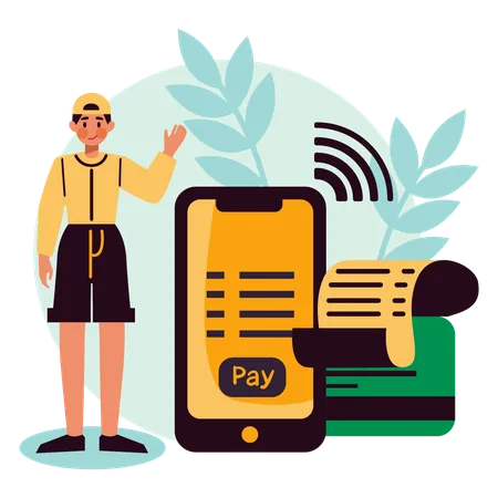 Transaction online payment  Illustration