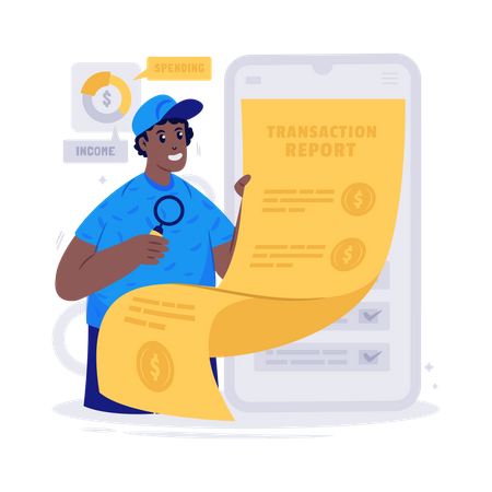 Transaction Report  Illustration