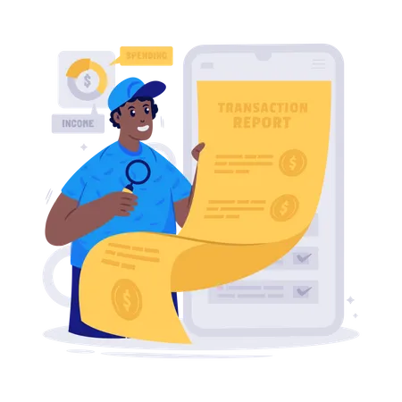 Transaction Report  Illustration