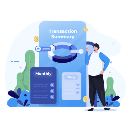 Transaction summary  Illustration