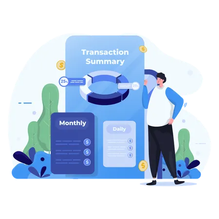 Transaction summary  Illustration