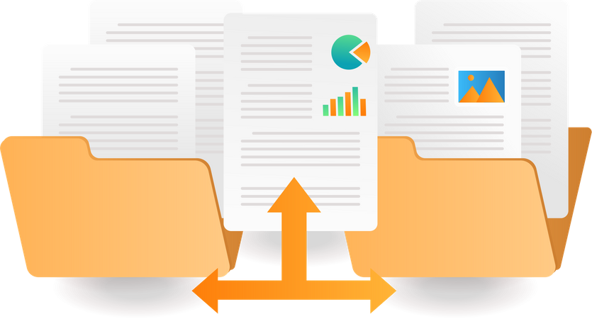 Transfer folder data  Illustration