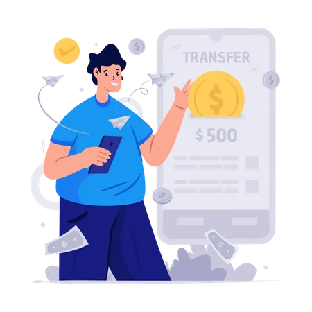 Transfer money Illustration