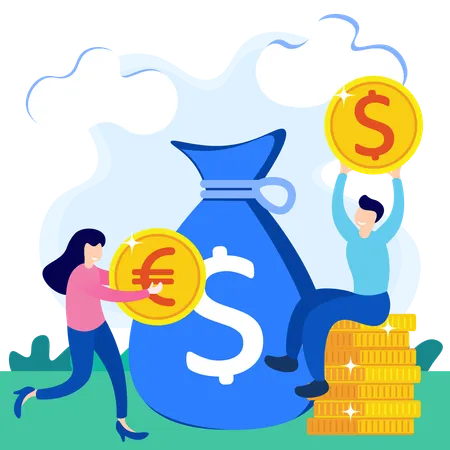 Transfer Money  Illustration