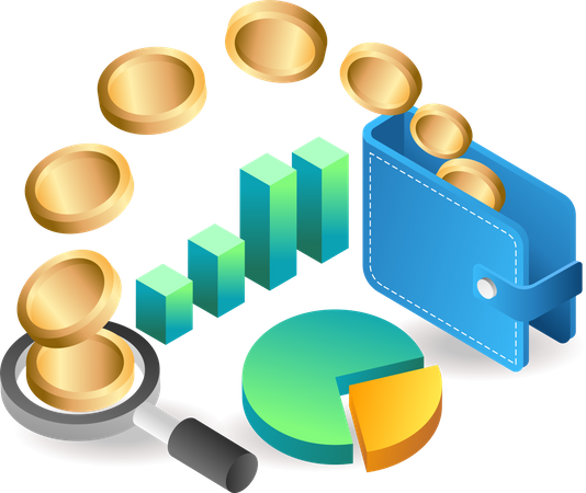 Transfer money into wallet  Illustration