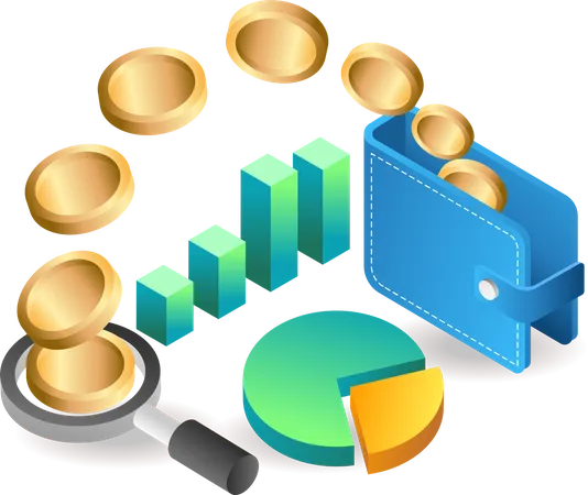 Transfer money into wallet  Illustration