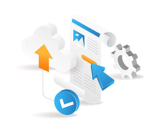 Transferência de dados para nuvem  Ilustração