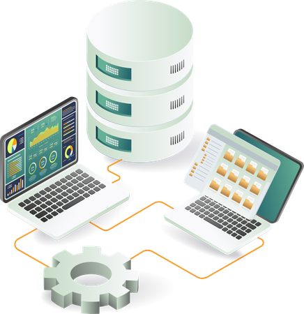 Transferencia de datos en el entorno tecnológico  Ilustración