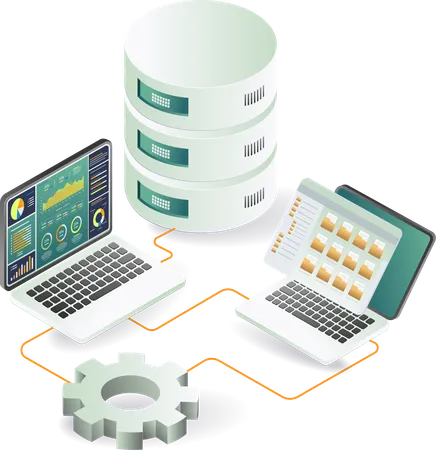 Transferencia de datos en el entorno tecnológico  Ilustración