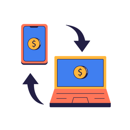 Transferencia de dinero  Illustration