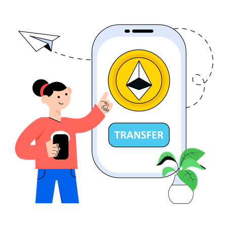 Transferência de ethereum  Ilustração