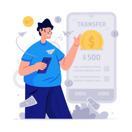 Transferir dinheiro  Ilustração