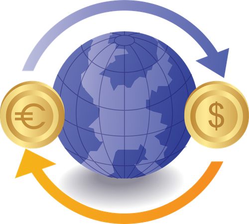 Transfert d'argent mondial  Illustration