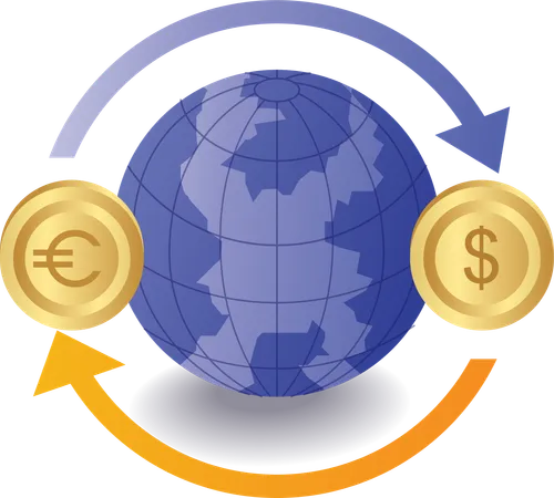 Transfert d'argent mondial  Illustration