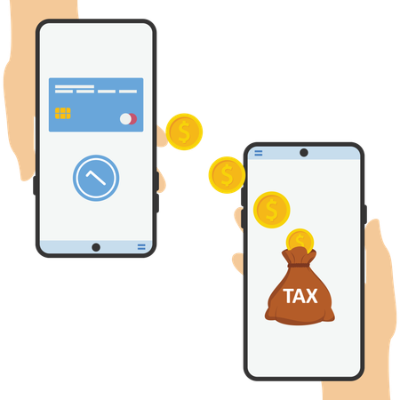 Transfert de paiement mobile  Illustration