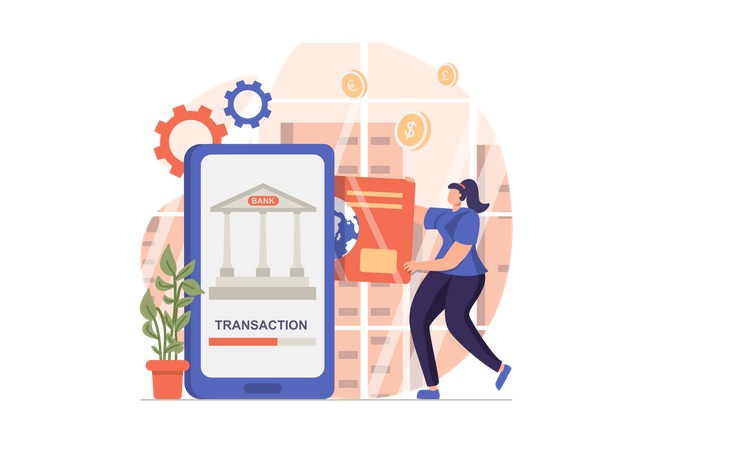 Transfert mobile  Illustration