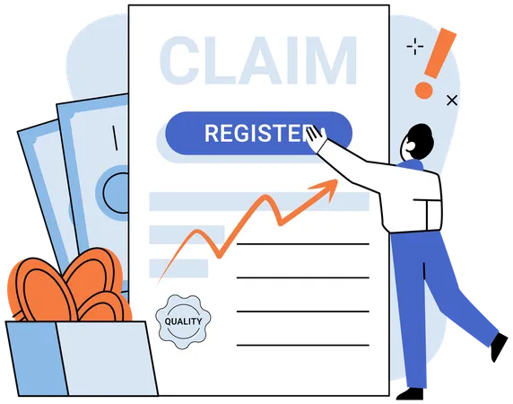 Transform your claim into financial success story by mastering paperwork  Illustration