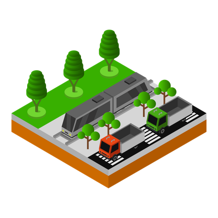 Transit hub  Illustration