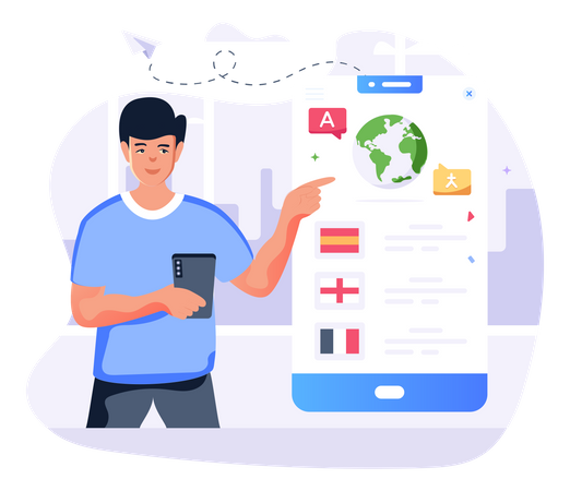 Translation App  Illustration