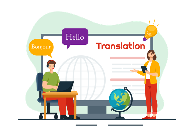 Translation Service  Illustration