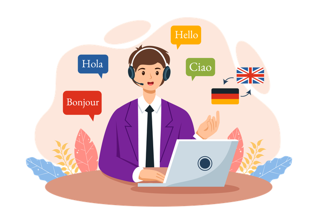 Translation Service  Illustration