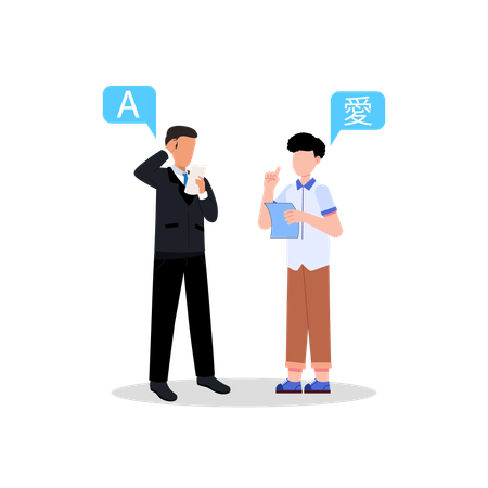 Translator Communication  Illustration