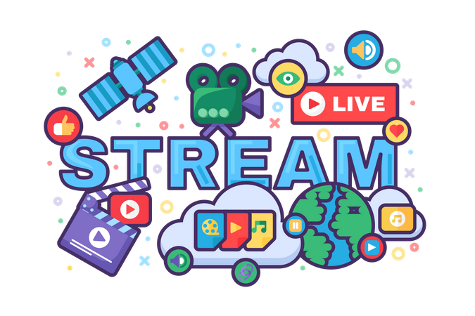Transmisión en vivo  Ilustración