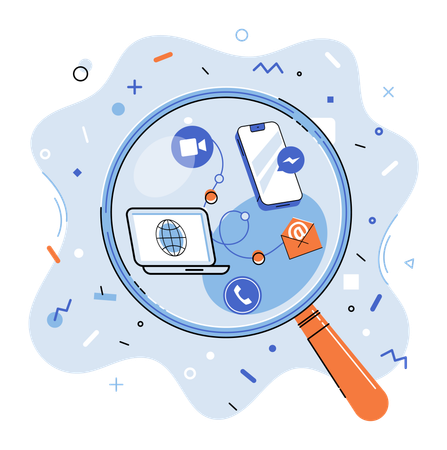 Transmission of digital data over distance  Illustration