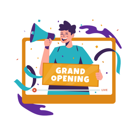 Transmitir la ceremonia de apertura  Ilustración
