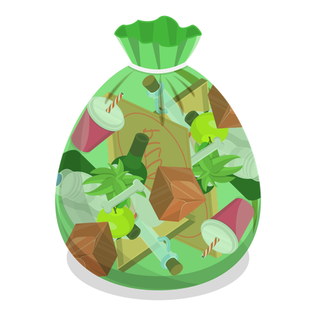 Transparent Trash Bags  Illustration