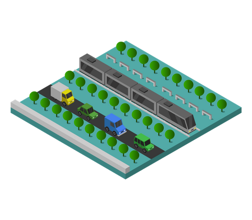 Autoroute de transport  Illustration