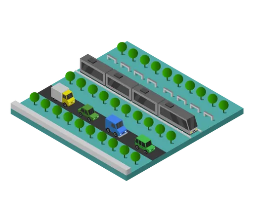 Autoroute de transport  Illustration