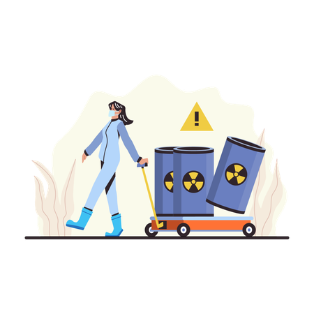 Transporter des déchets nucléaires  Illustration