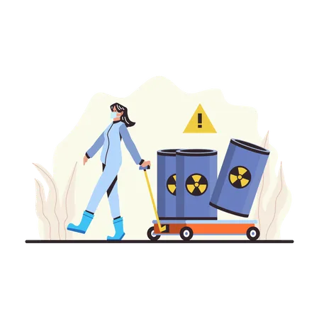 Transporter des déchets nucléaires  Illustration