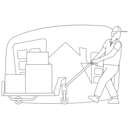 Transporter des marchandises  Illustration