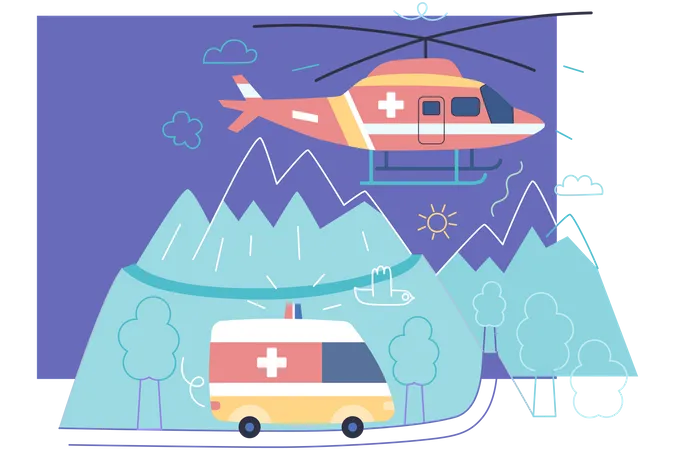 Transport médical  Illustration