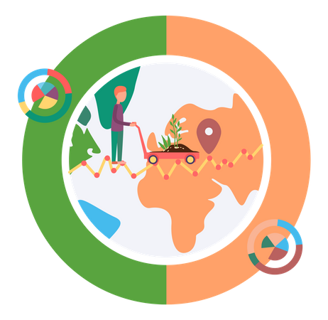 Transportation of plants through the planet  イラスト
