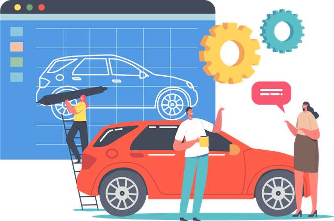Transportation Prototype Creation  イラスト