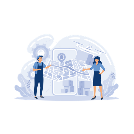 Transportation service  イラスト