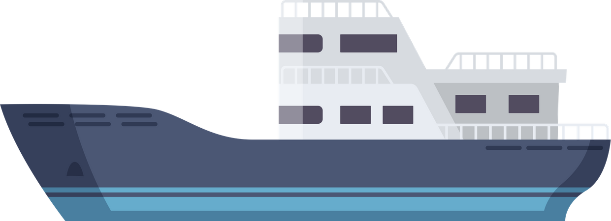 Transportation Ship Illustration